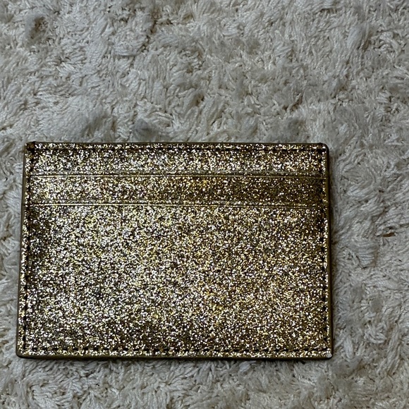 ✨NWOT Rebecca Minkoff Sparkling Gold Card Holder - Picture 8 of 9